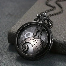 Load image into Gallery viewer, Skeleton Quartz Pocket Watch Vintage Pendant Chain Necklace Fashion Timepiece