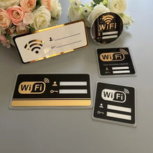 Load image into Gallery viewer, WiFi Sign Mirror Wall Sticker 3D Acrylic Rewritable Decor