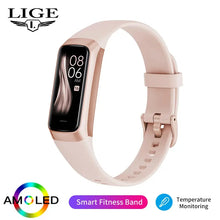 Load image into Gallery viewer, LIGE Amoled Smart Watch Men 2023 Smart Band Women Heart Rate Blood Smartwartch Waterproof Smart Bracelet Sport Fitness Tracker