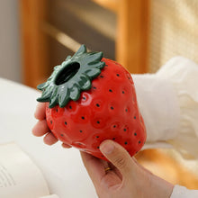 Load image into Gallery viewer, Strawberry vase, ceramic fruit shaped vase, home decoration, New Year decoration vase