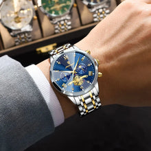 Load image into Gallery viewer, POEDAGAR Original Luxury Men's Watch Waterproof Luminous Chronograph Men Wristwatch Stainless Steel Quartz Watches For Man Reloj