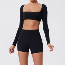 Load image into Gallery viewer, Ctenkevet Long-Sleeved Sports Fitness Set Women Outdoors Running Activewear Female Yoga Clothes Crop Top Sport Outfit For Woman
