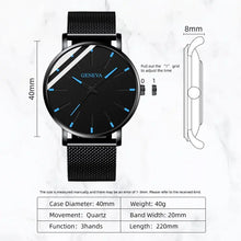 Load image into Gallery viewer, Ultra Thin Minimalist Men&#39;s Stainless Steel Mesh Quartz Wrist Watch