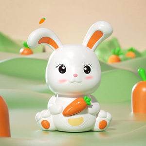 Cute Rabbit Cartoon Coin Bank - Unbreakable Plastic Savings Jar - Kids Birthday Gift