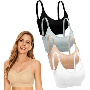 Adjustable Yoga Tank Top  Seamless, Built-in Bra, Summer Workout Top