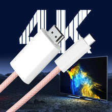 Load image into Gallery viewer, 4K Type-C to HDMI Cable Nylon Woven 1.8M for iPhone MacBook Galaxy Surface Dell