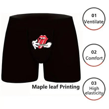 Load image into Gallery viewer, Men&#39;s Sports Boxers Underwear Breathable Red Lip Print Fashion Fitness Casual M L XL