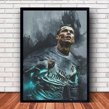 Load image into Gallery viewer, CR7 Cristiano Ronaldo Canvas Art – Portugal Football Star Motivational Quote Decor