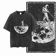 Load image into Gallery viewer, SA ASTRONAUT SPACE THEMES Printed Cotton Acid Washed Graphic Unisex T Shirt Cool Streetwear Men Tshirts Big Size Tee for men