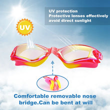Load image into Gallery viewer, JSJM Professional Kids Swimming Goggles Anti-Fog UV Protection Waterproof Silicone Swim Glasses for Boys Girls Swim Eyewear Gift