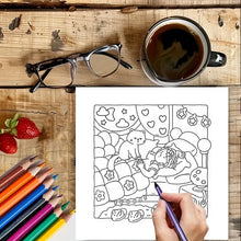Load image into Gallery viewer, 28 Pages Cat's Daily Life Coloring Book for Adult | Colouring Book, Drawing Supplies for Christmas, Thanksgiving