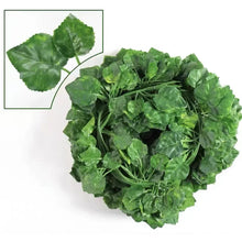 Load image into Gallery viewer, Artificial Green Ivy Leaf Rattan Creeper Leaves Vine Hanging Garland DIY Fake Flowers Plants for Garden Wedding Party Home Decor