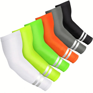 Summer UV Protection Arm Sleeves Reflective Night Cycling Running Arm Warmers