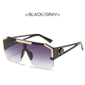 Oversized Designer Sunglasses: Luxury Fashion Shades for Men/Women - Gradient Square