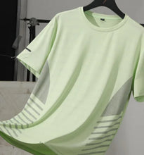 Load image into Gallery viewer, Running T-shirt Men Summer Ice Silk Thin Top Reflective Printing Quick Dry Short Sleeve Breathable Fitness Sports T-shirt 5XL