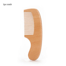 Load image into Gallery viewer, 1/2 Pieces of Baby Natural Wool Wood Brush Comb Set Newborn Comb Head Massager Shower Brush Comb Baby Shower Gift