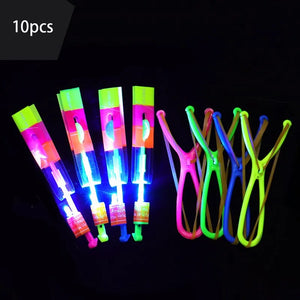 10pcs LED Flying Arrow Slingshot - Medium Size Whistle Toy for Parent-Child Interaction