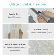 Load image into Gallery viewer, 1/10pcs 3D Decorative Tile Stickers, 3D Fish Scale Textures, Matte 30cm x 30cm, Water and Mold Resistant, for Kitchen Bathroom W