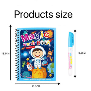 Reusable Coloring Book with Water Pen - Early Education Sensory Drawing Puzzle Toy