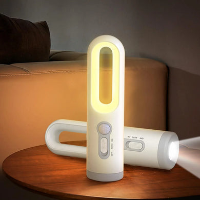 LED Motion Sensor Night Light Portable Flashlight Dusk Dawn Bedroom Bathroom Reading