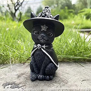 Black Cat Statue! Halloween Decor, Witchy Cat