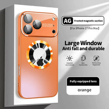 Load image into Gallery viewer, New Titanium Metallic Luxury Matte Case For iPhone 17 16 15 14 13 12 Pro Max Plus For Magsafe Glass Lens Camera Protection Cover