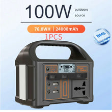 Load image into Gallery viewer, 100W Portable Solar Power Station | Outdoor Camping Generator &amp; Power Bank