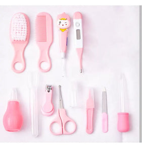 12-Piece Baby Care Kit - Healthcare, Grooming, Nail Clipper, Thermometer & Scissors