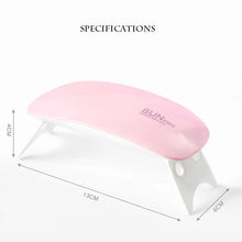 Load image into Gallery viewer, Desk Drying Nail Lamp Tool Nail Drying Lamp Machine Portable Mini Usb 6W 3LED UV Manicure Lamp Nail USB Home Use Nail Lamp Light