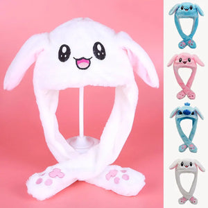 Plush Bunny Hat w/ Dancing Ears - Warm Winter Kids Gift
