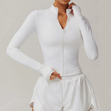 Load image into Gallery viewer, Yoga Long Sleeve Sports Jacket Women's Zip Fitness Yoga Shirt Slim Fit Gym Top Activewear Running Coats Workout Cycling Clothes