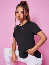 Load image into Gallery viewer, Yoga outfit women's summer sports T-shirt loose breathable quick drying top mesh back training fitness short sleeved