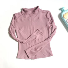 Load image into Gallery viewer, Peeli Long Sleeve Sports Jacket Women Zip Fitness Yoga Shirt Winter Warm Gym Top Activewear Running Coats Workout Clothes Woman
