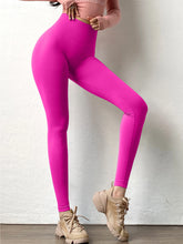 Load image into Gallery viewer, Women's High Waisted Solid Yoga Pants Butt Lifting Tummy Control 4-Way Stretch Workout Fitness Running Leggings Breathable wear