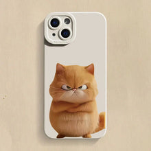Load image into Gallery viewer, Funny Cool Cat Silicone Phone Case For iPhone 16 15 14 13 12 11 17 Pro Max 15 Pro XS XR X 8 16 Plus Shockproof Matte Soft Cover