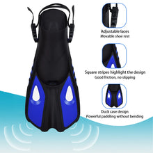 Load image into Gallery viewer, Mask Fin Snorkel Set Snorkel Gear for Adult Panoramic View Snorkel Mask Adjustable Dive Flipper Dry Top Snorkel and Travel Bag