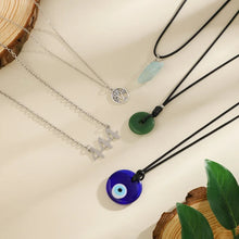 Load image into Gallery viewer, Boho Ethnic Turkish Lucky Eye Pendant Choker Necklace Gothic Tree of Life Jewelry