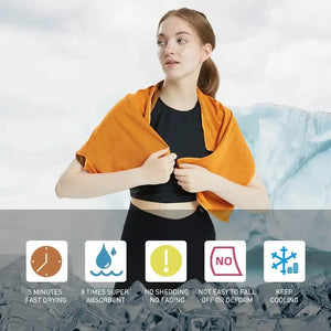 30x100CM Breathable Cooling Towel Quick Dry Gym Yoga Running Camping Absorbent