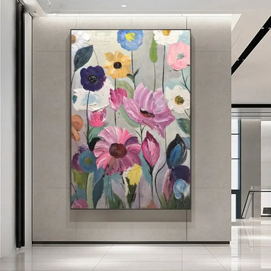 Scandinavian Abstract Wall Art Large Floral Botanical Oil Painting HD Poster for Home Decor