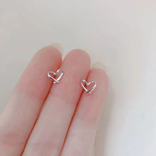 Load image into Gallery viewer, New Heart Stud Earrings for Women Hypoallergenic Daily Wear Minimalist Cute Star Silver Color Ear Girls Pierc Jewelry Gifts