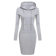 Load image into Gallery viewer, Ladies Dress Autumn Women Hooded Dresses Hoodies Women Sweatshirts Women Hoodies Dress Tops Ladies Clothing