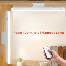 Load image into Gallery viewer, LED Table Lamp Magnetic Hanging USB Rechargeable Desk Lamp 3 Color Reading Light Dimmable Cabinet Closet Wardrobe Night Light