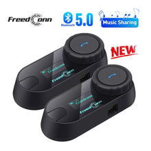 Load image into Gallery viewer, Freedconn T Com SC Bluetooth Motorcycle Intercom Helmet Headset Wireless Communication Interphone BT 5.0 Music Share 6Riders FM