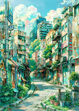 Load image into Gallery viewer, Japanese Street Scenery Sakura Architecture Canvas Posters and Prints Wall Art Paintings Mural for Modern Living Room Home Decor