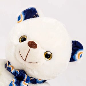 20cm Cute Bear Plush Toy - Soft Teddy with Scarf, Kids Birthday Gift