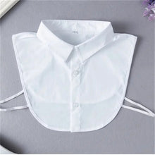 Load image into Gallery viewer, Women's Solid Colour Black White Vertical Small Flip Collar Versatile Shirt Jumper Jumper Fashion Lace False Collar Four Seasons