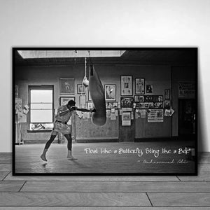 Boxer Wall Art Poster Mike Tyson Muhammad Ali Motivational Quote Home Decor Pictures Prints Canvas Painting Living Room Decor