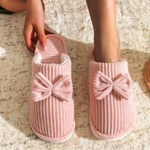 Load image into Gallery viewer, Fashion Women's Bow Slippers Fall/Winter Indoor Bedroom Floor Lightweight and Comfortable&amp;Soft Warm Slippers for Home