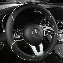 Load image into Gallery viewer, All Seasons Leather Diamond Steering Wheel Cover Universal Fit for 14 .5-15 Inch Durable Leather Cover Anti-Slip Veins Design