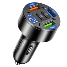 Load image into Gallery viewer, 250W 5 Ports Car Charger Fast Charging PD QC3.0 USB C Car Phone Charger Type C Adapter In Car For IPhone
